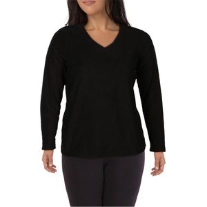 Rene Rofe Super Soft Long Sleeve Nightshirt Lounge Shirt In Black Size XL NWT